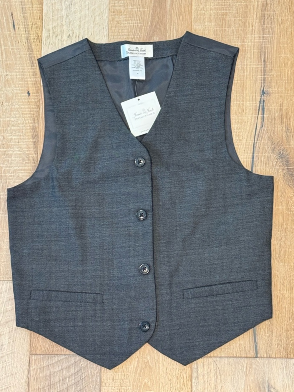 Janie and Jack Boys Charcoal Gray Dress Vest